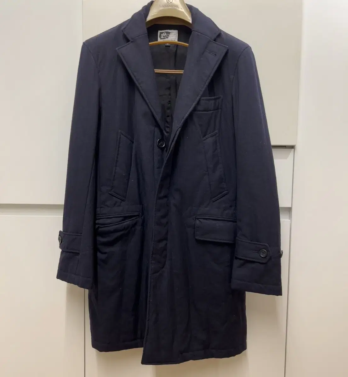 Engineered Garments Chesterfield Wool Coat Navy S