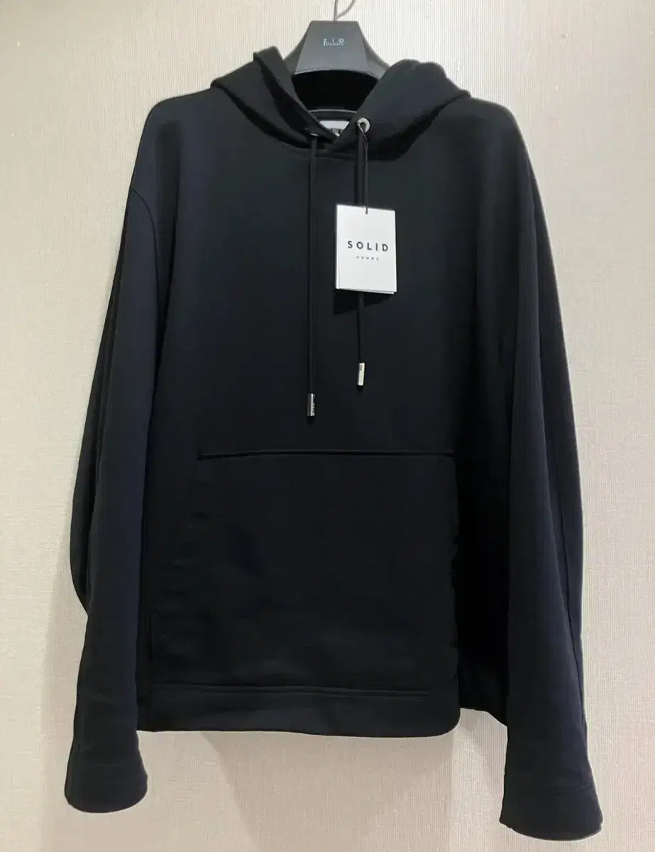 [48] Solid Homme 23SS String Hoodie Black