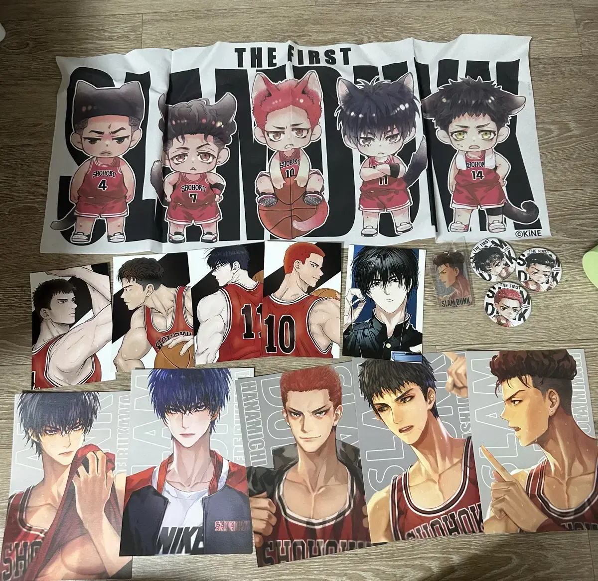 SLAM DUNK Song Tae-Sub Jung Dae-Man Kang Baekho Seo Tae-Woong Chae Chi-Soo slogan postcard Badge keyring Wts.