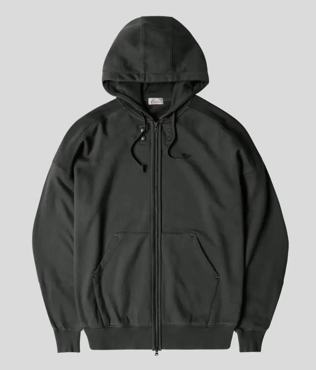 ETCE Hood Zip-Up WASHED HOOD ZIP-UP M CHARCOAL