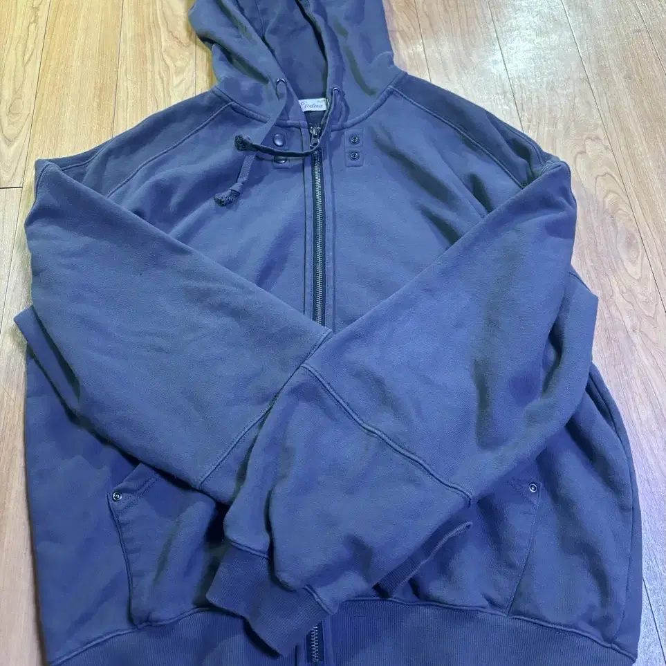 ETCE 후드집업 WASHED HOOD ZIP-UP M CHARCOAL