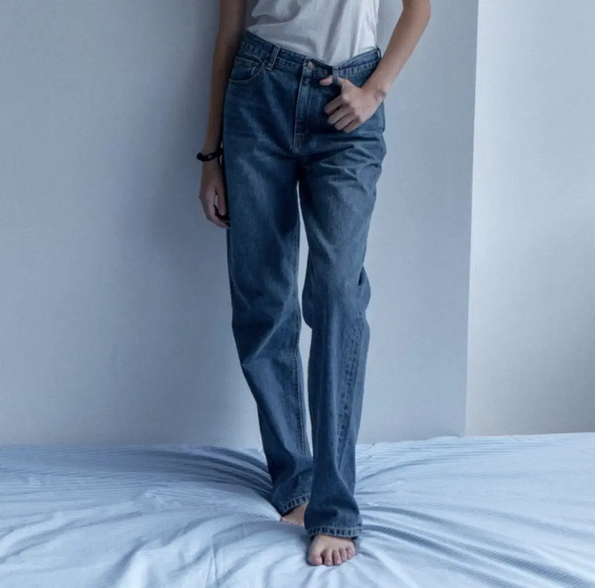 로우클래식 ORGANIC SLIM STRAIGHT JEANS