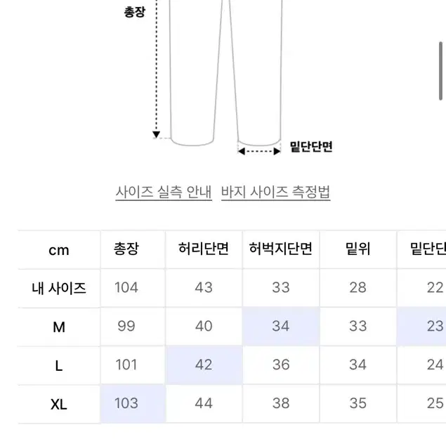 에스피오나지 카고팬츠 xl