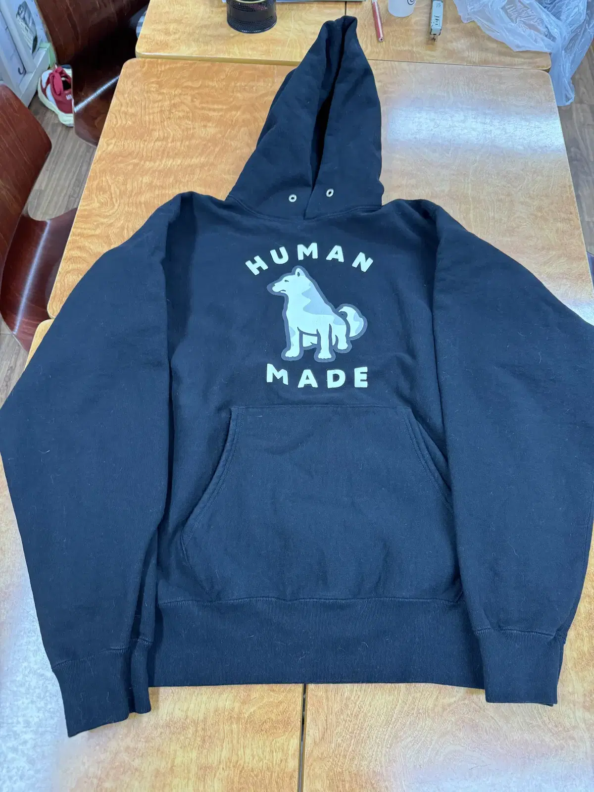 I'm selling the humanmade jin hoodie in black in size XL.