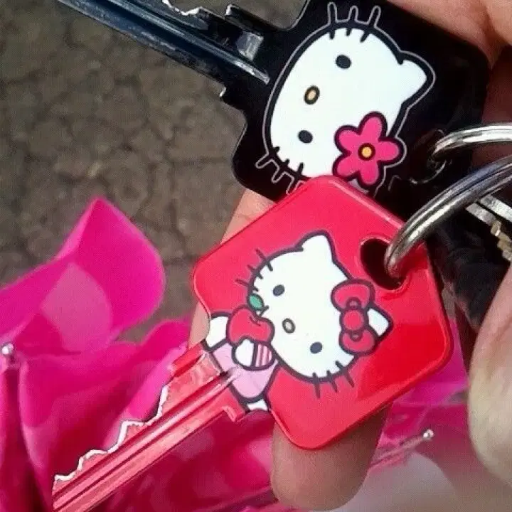 헬로키티 Hello kitty house key blank 열쇠 키체인