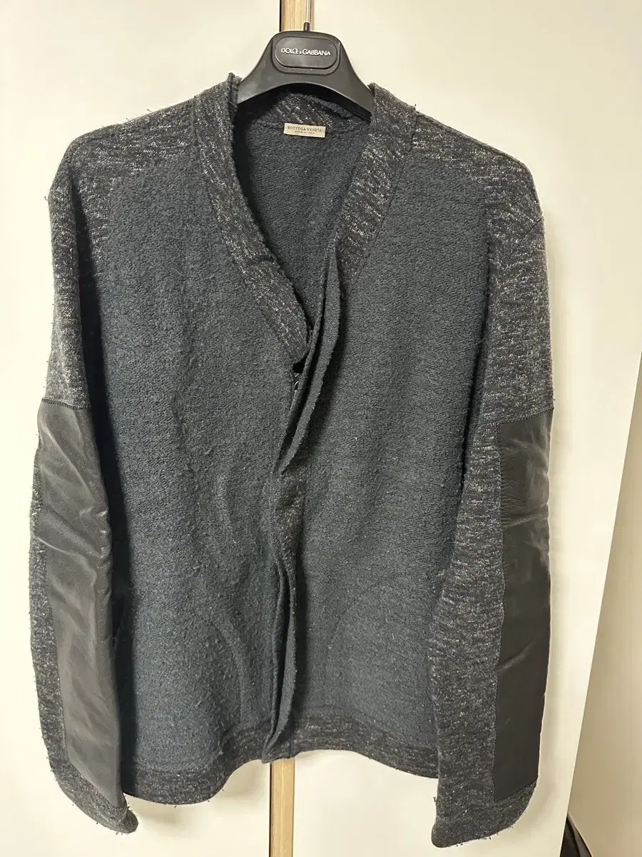 Bottega Veneta Leather Detail Cardigan