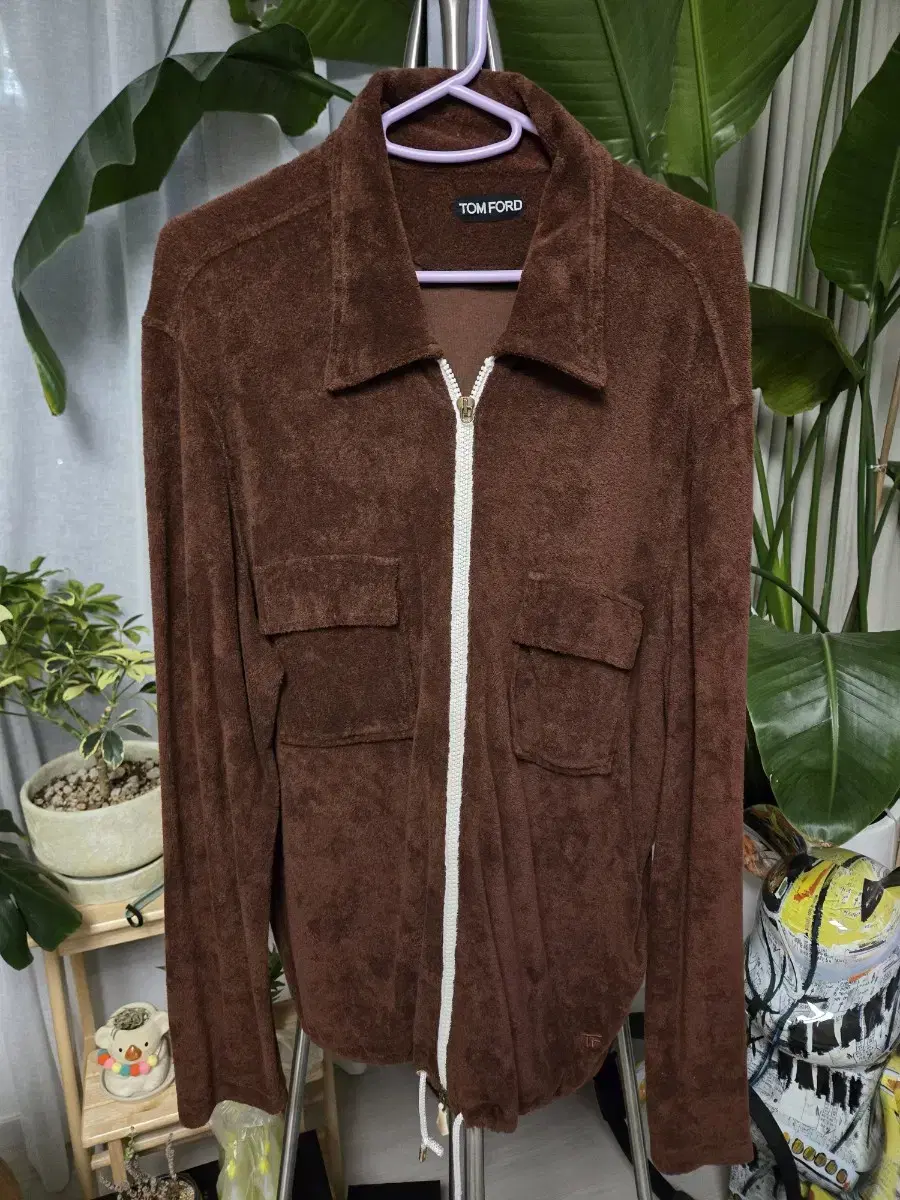 Tom Ford Brown Terry Cotton Jacket