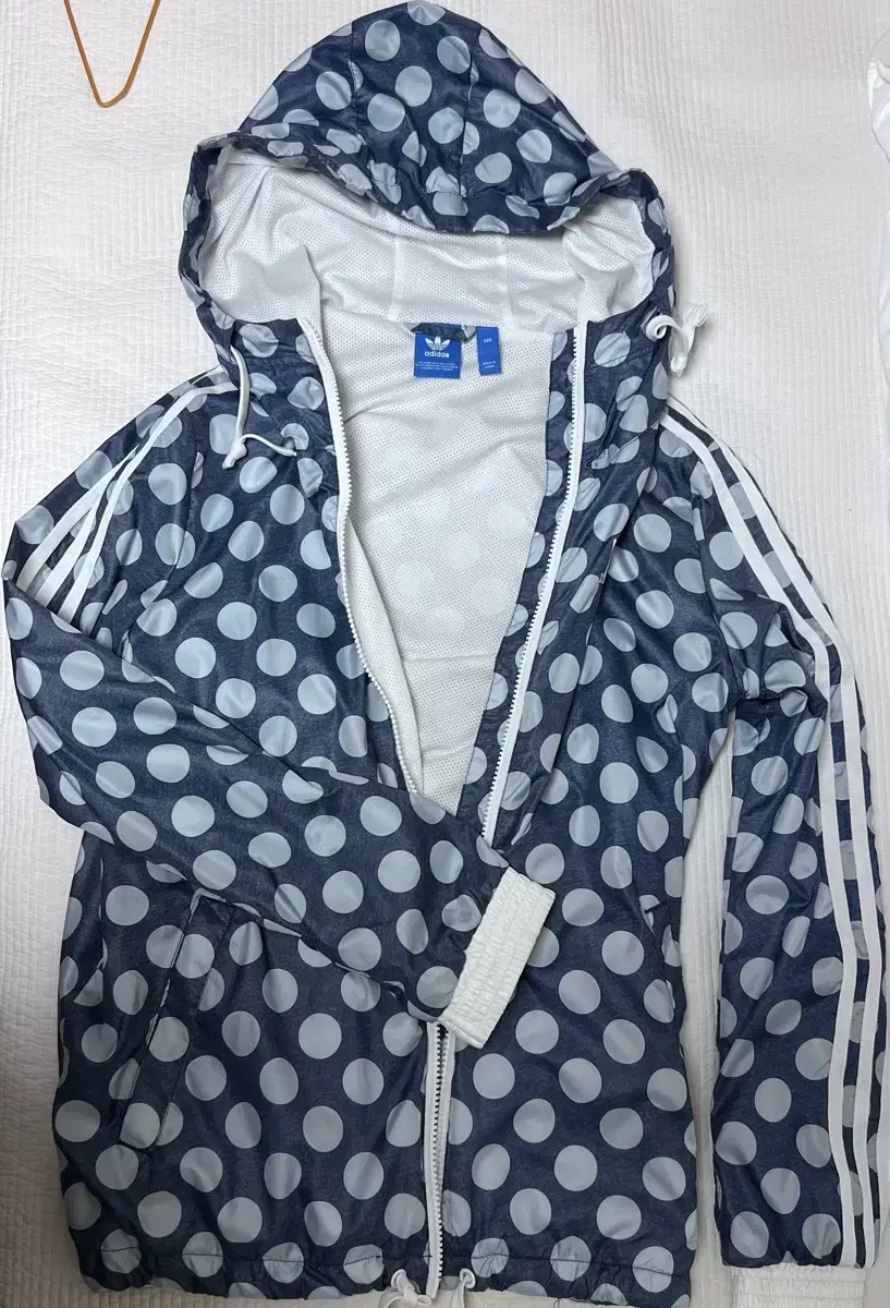 Adidas polka dot windbreaker hoodie