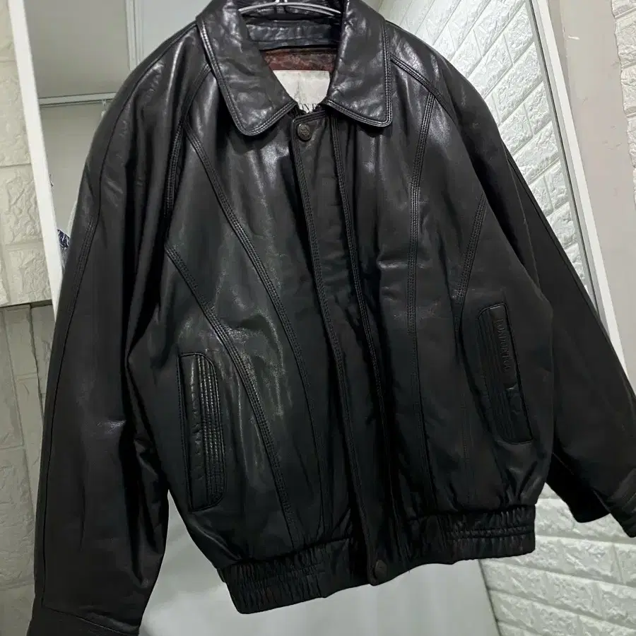 Vintage cow Leather Bomber Jacket