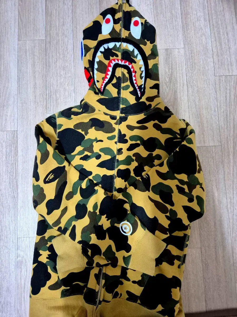 [L]베이프 황계 샤크후드 1st 베이프 황계 bape 베이프 후드집업