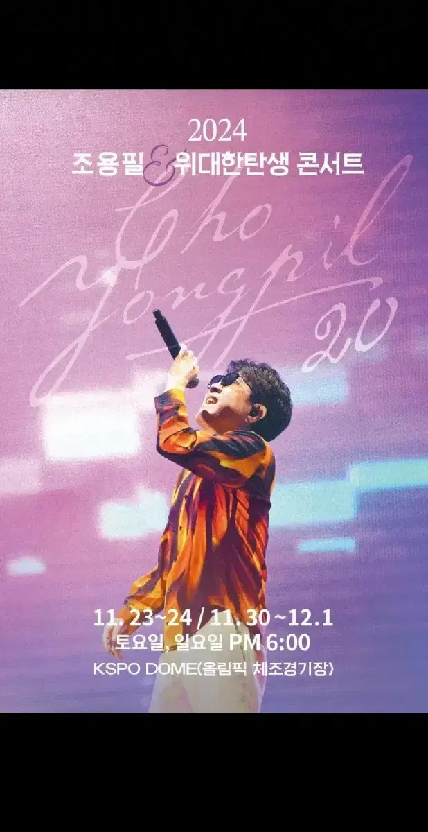 11.24일 18시 조용필콘서트 2연석 38만원