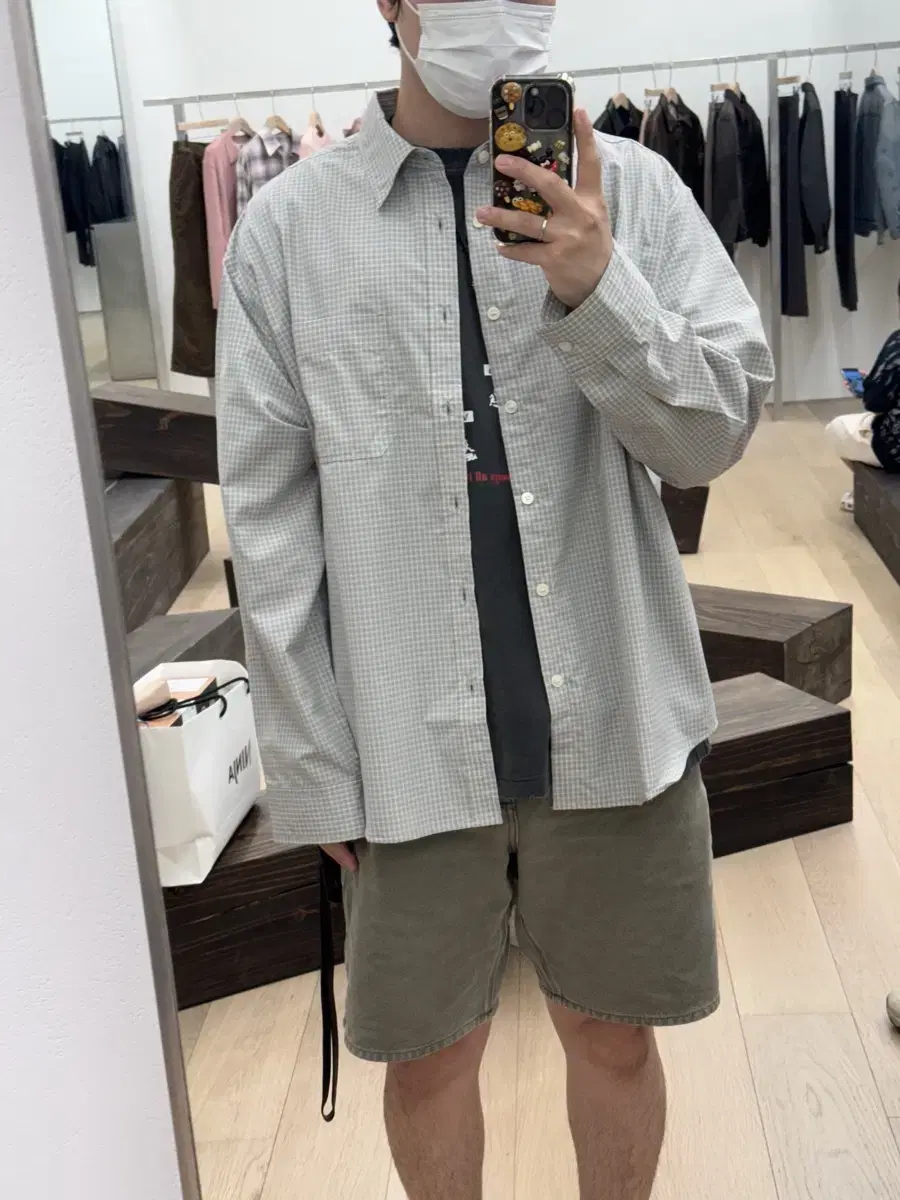 [M]Coeur Oversized Check Gingham Shirt