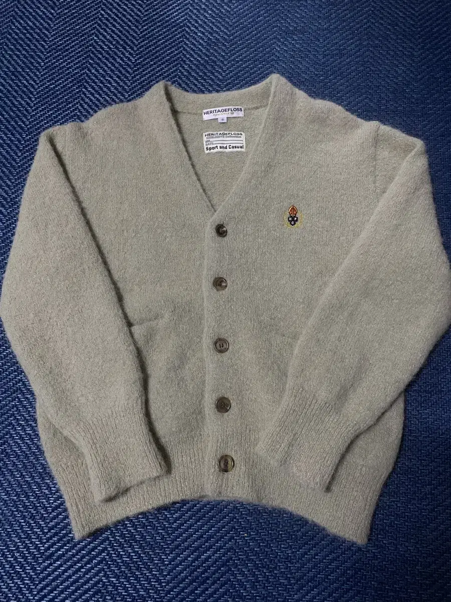 Heritage Floss Alpaca Cardigan Olive M (95-100)