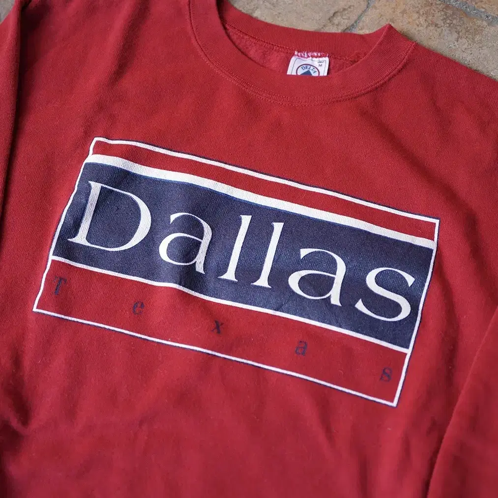 90's Dallas 프린팅 스웻셔츠 M(100) USA MADE