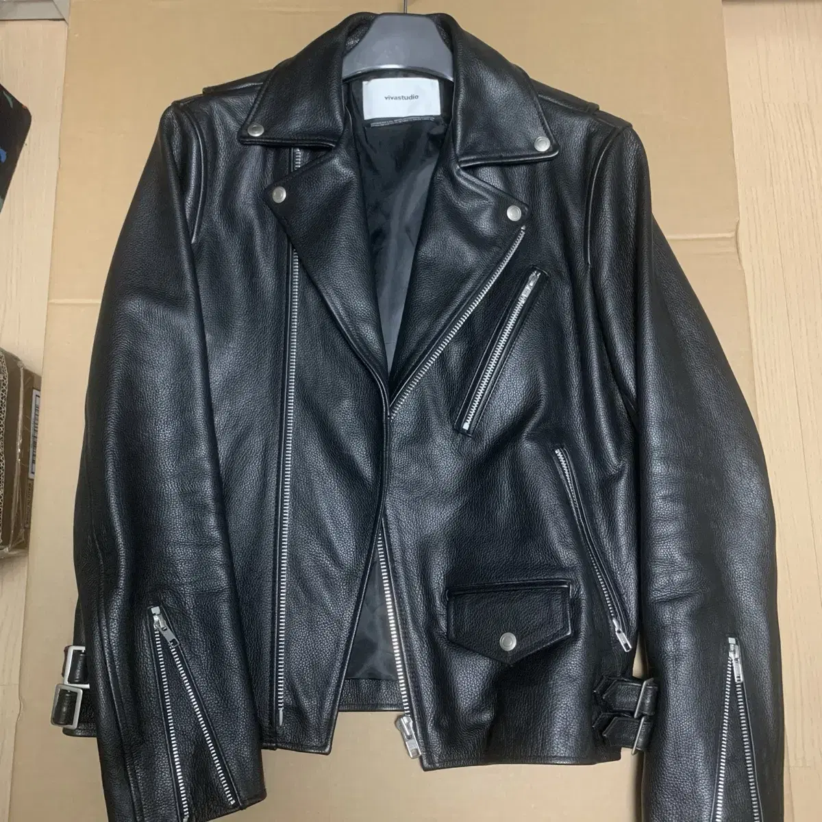 VivaStudio Cowhide Double Rider Jacket Size 95