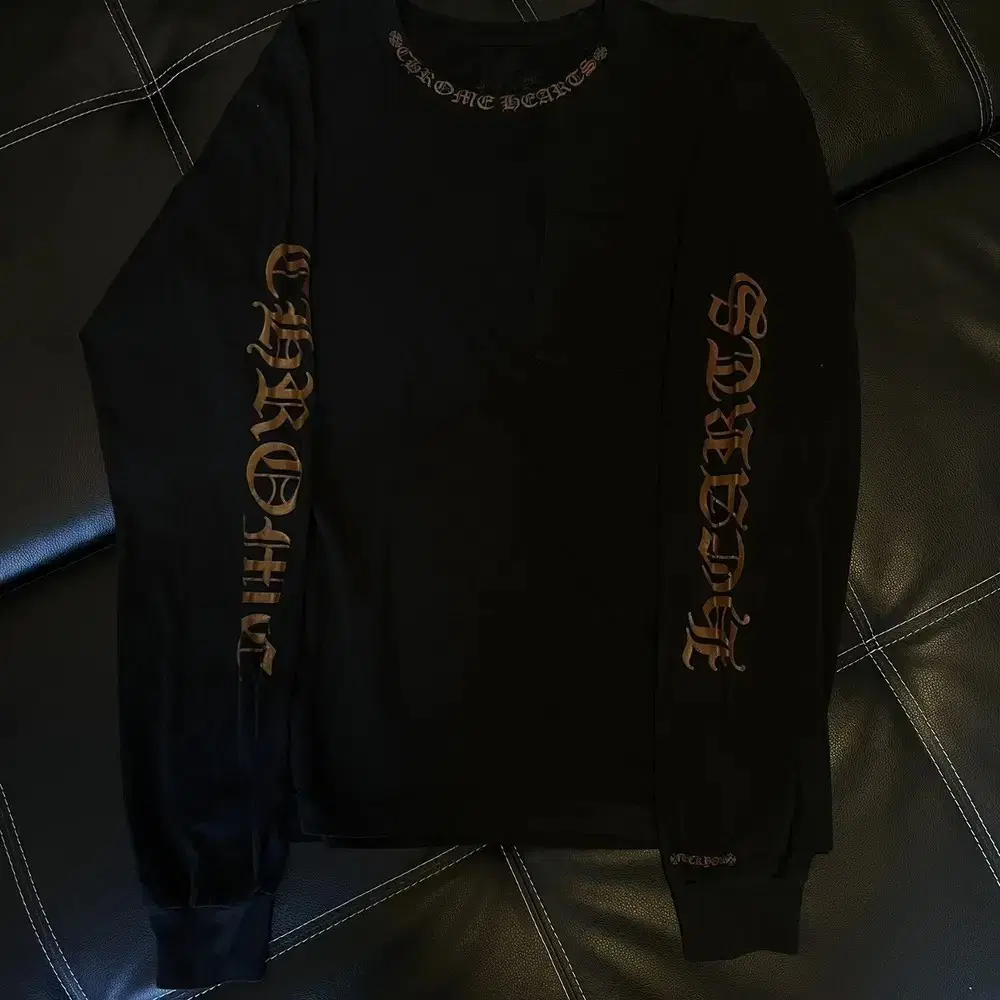 [M]Chrome Hearts Neck Logo Long Sleeve Black