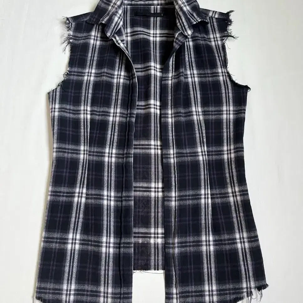 Fuga Python Sleeveless Check Shirt