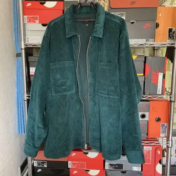 TWO TONE CORDUROY ZIP SHACKET