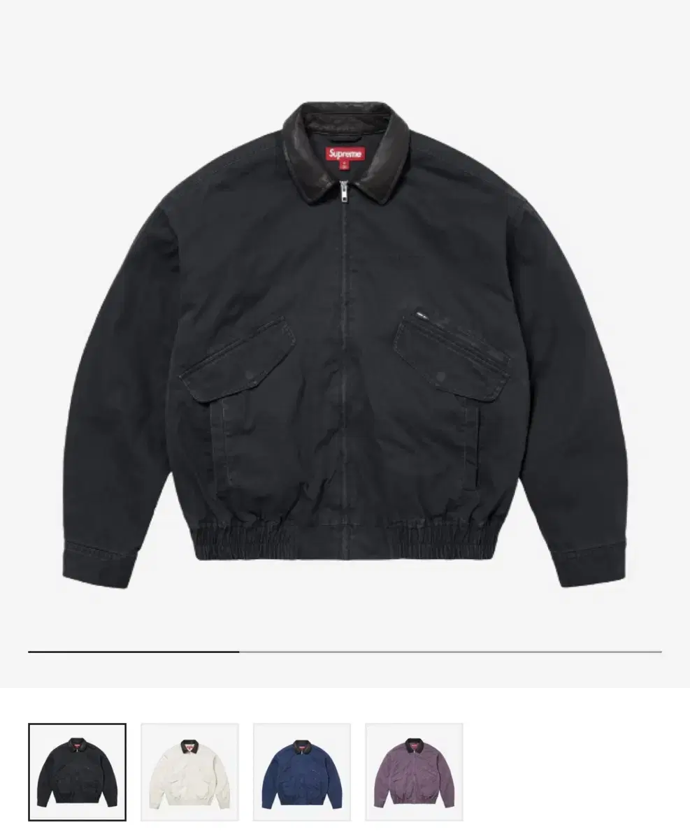 (L) Supreme Leather Collar Utility Jacket L (New)