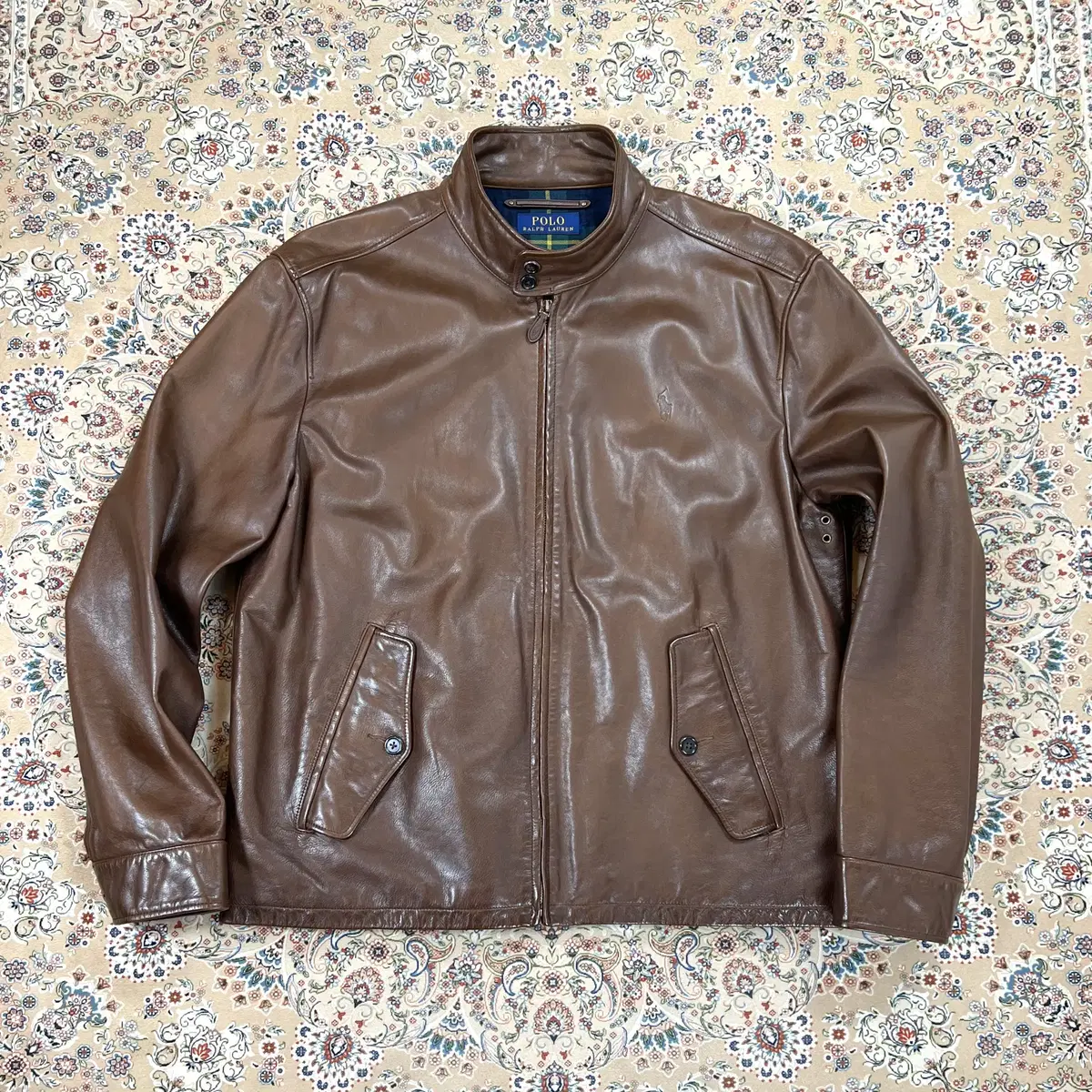 [A-grade, XL] Polo Ralph Lauren Dark Brown Buffalo Leather Barracuda Jacket