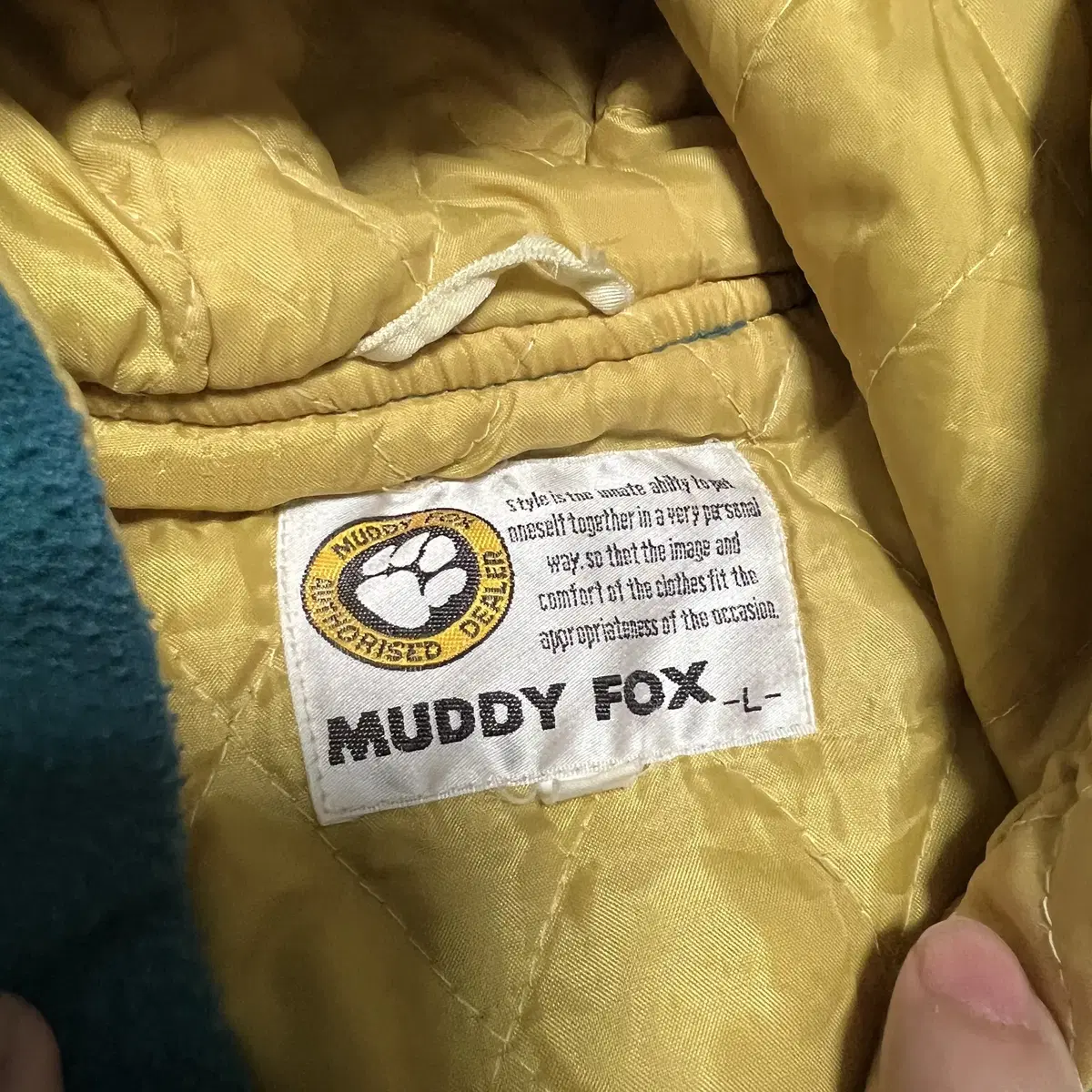 muddy fox 폭스 빅로고 후드점퍼(L)