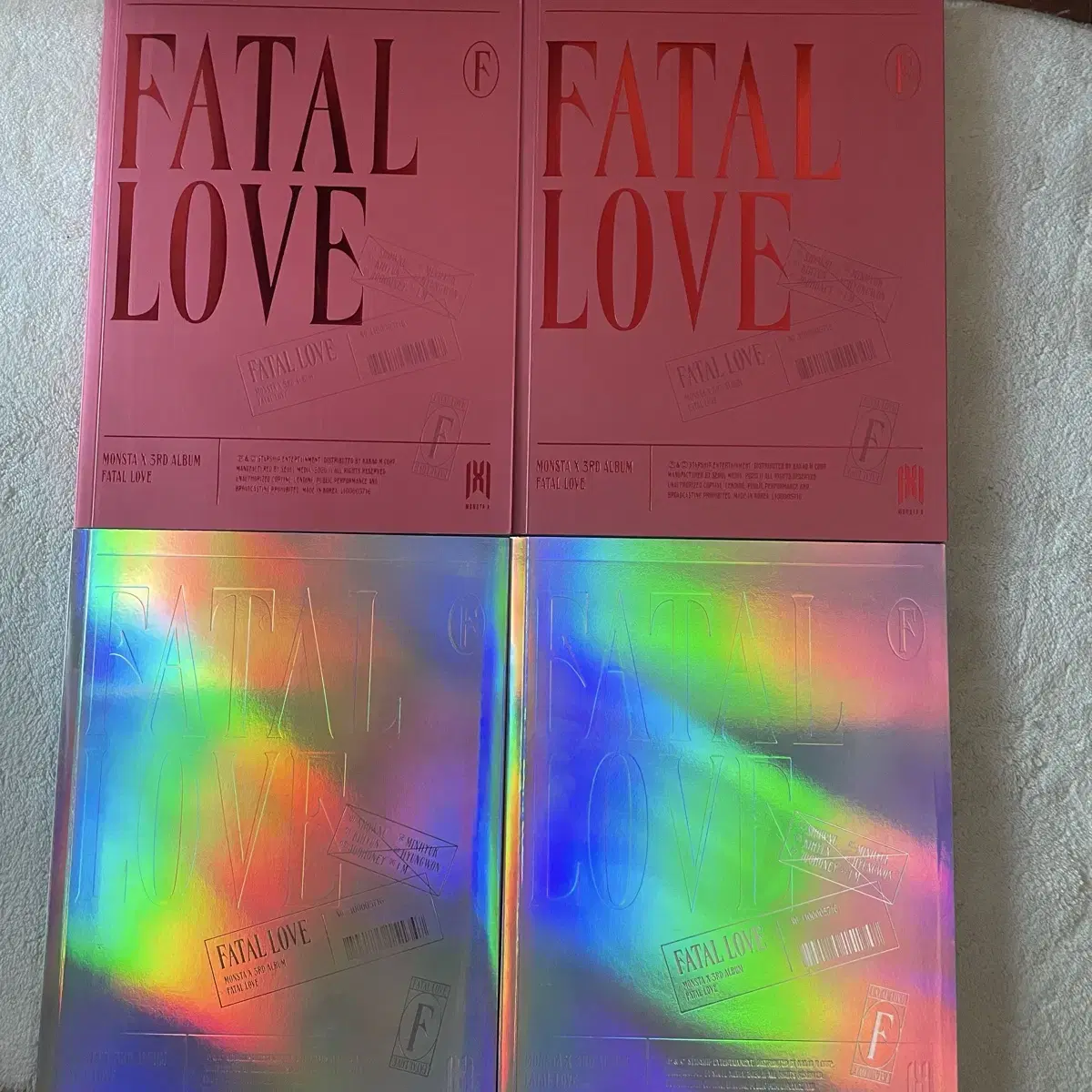 MONSTA X unsealed album sell (FATAL LOVE, SHEOPROP, RISEN, ONE OPKA)