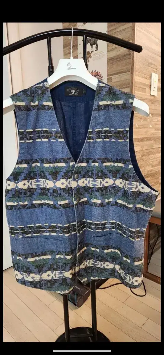 [XL] RRL Double L Aztec Concho Vest