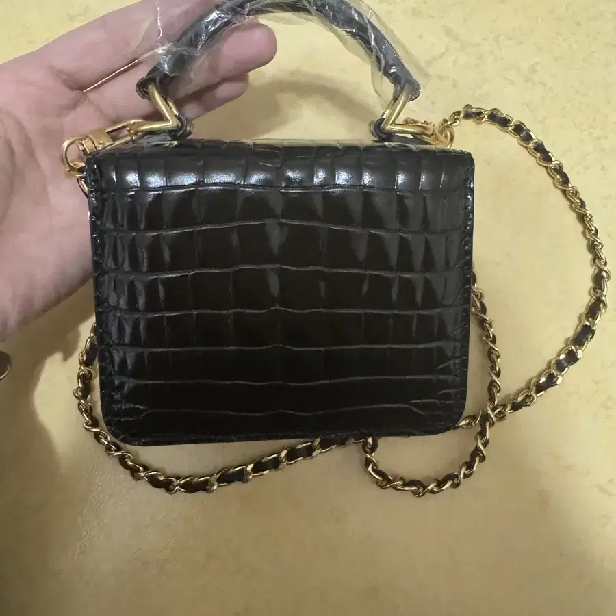 Part.6 Micro mk handle bag (croc black)