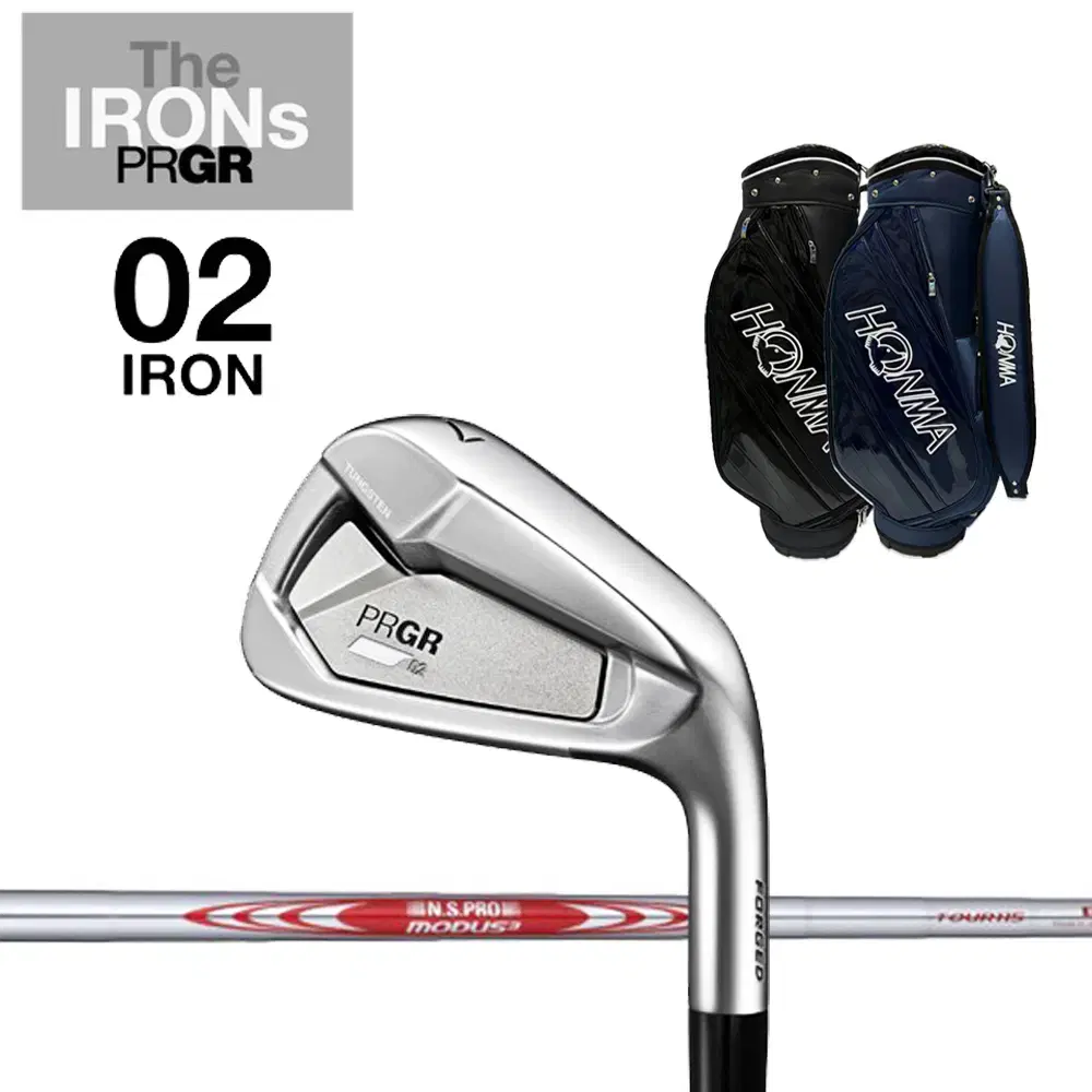 PRGR02 6-iron set MODUS 105 S with caddy bag