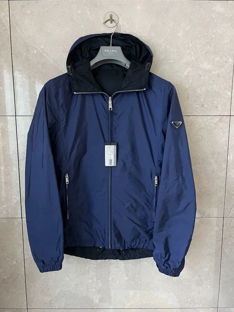 Prada Triangle Logo Reversible Windbreaker