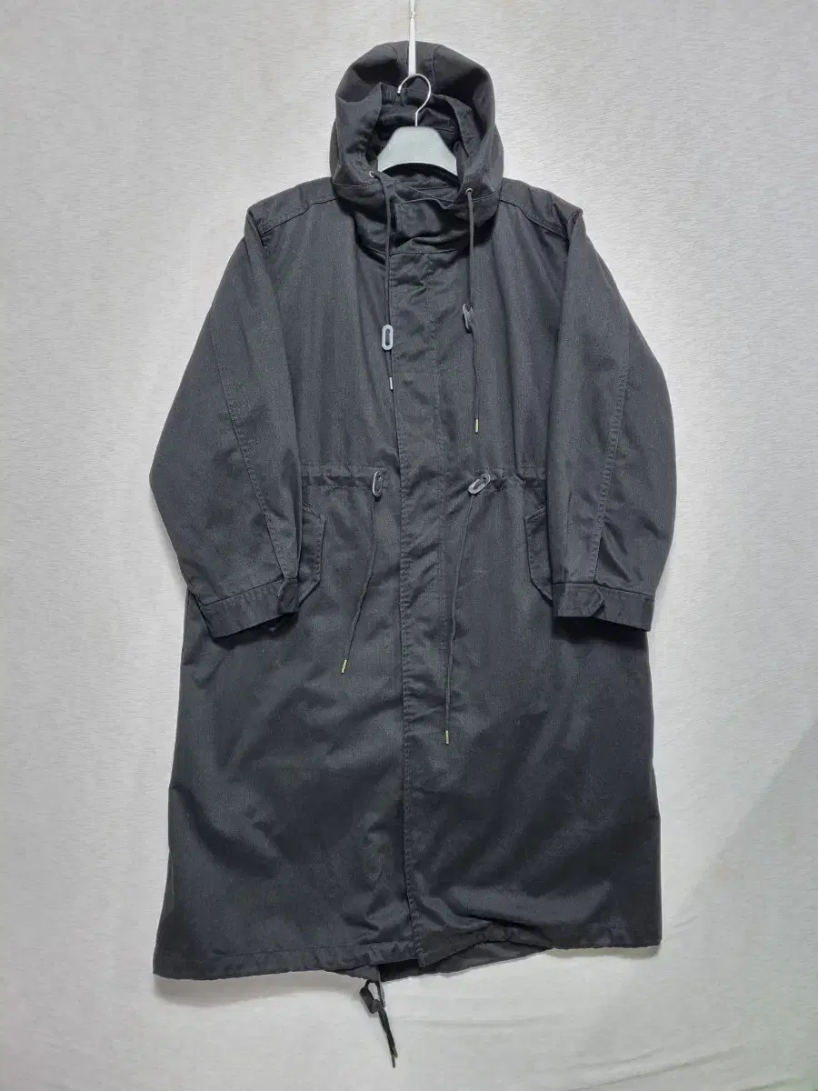 Nicoand Black Long Hooded Inner Field Jacket M100ㅡ1106