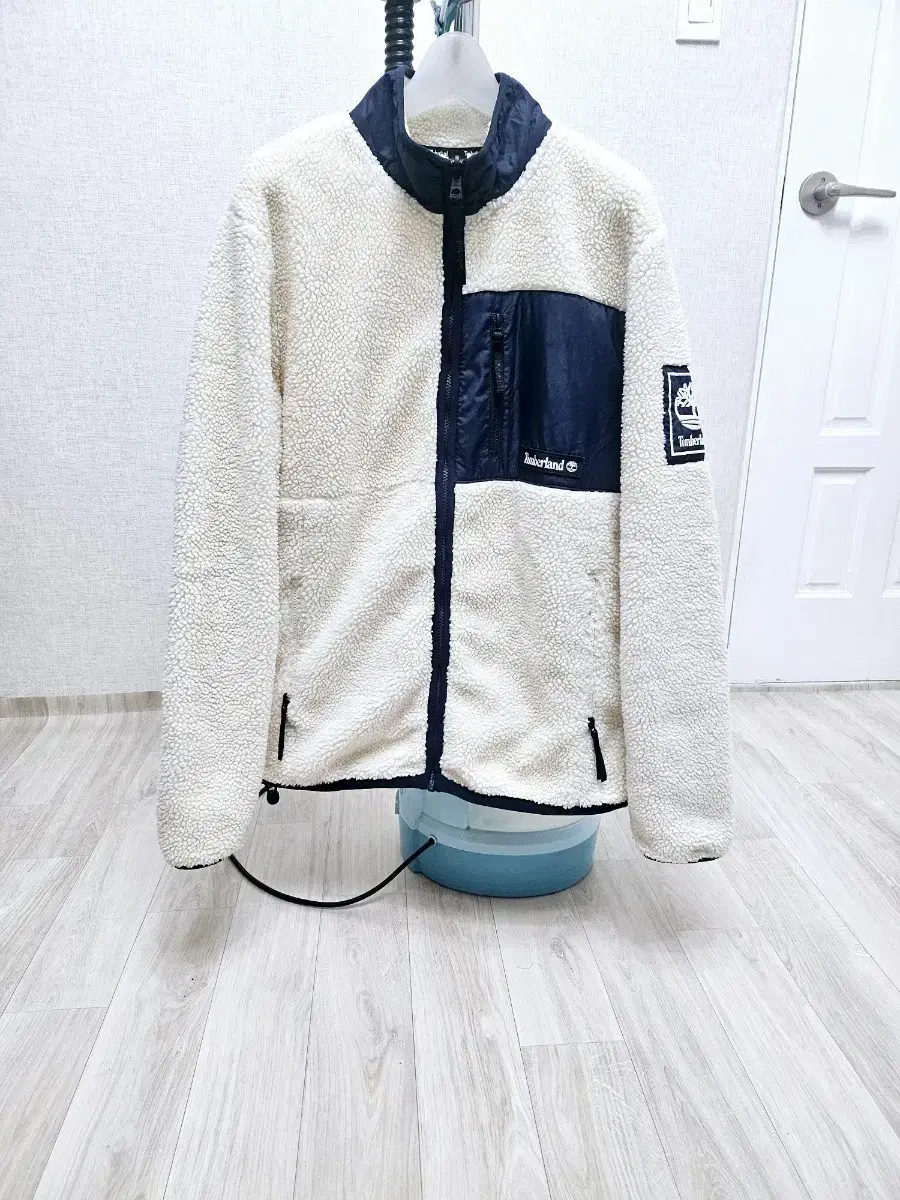 (105)L Timberland [Ivory,Navy] Sherpa Fleece Jumper