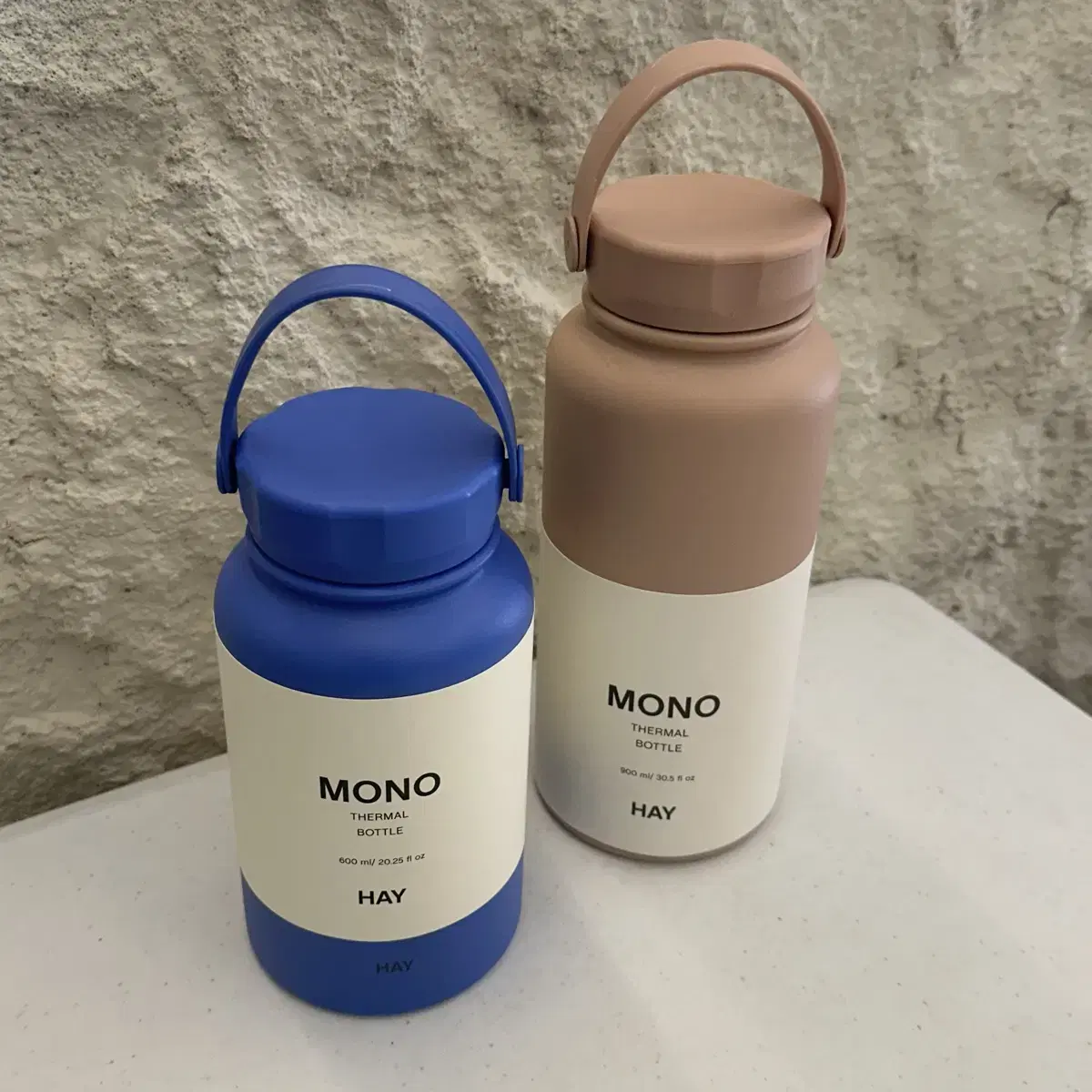 [HAY] Mono thermal bottle 텀블러 블루, 카푸치노컬러