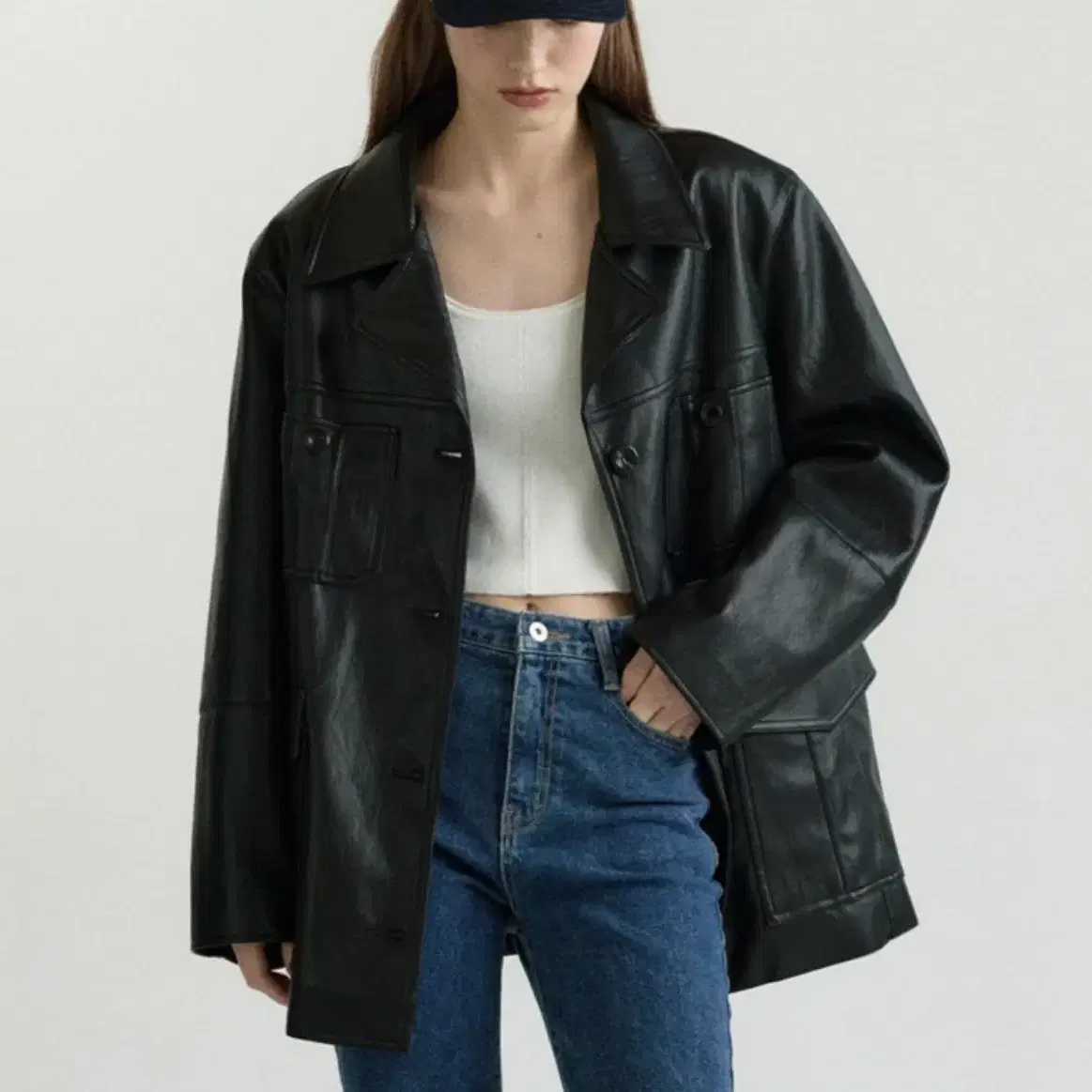 샵마그넷 가죽자켓 Eco Leather Jacket