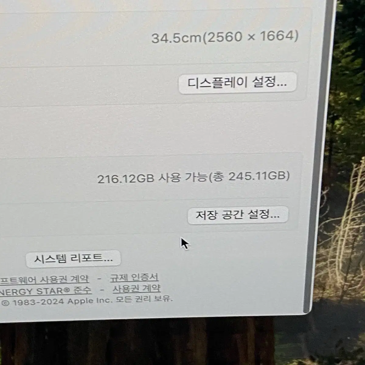 맥북에어 13인치 M3 8GB 256 SS급