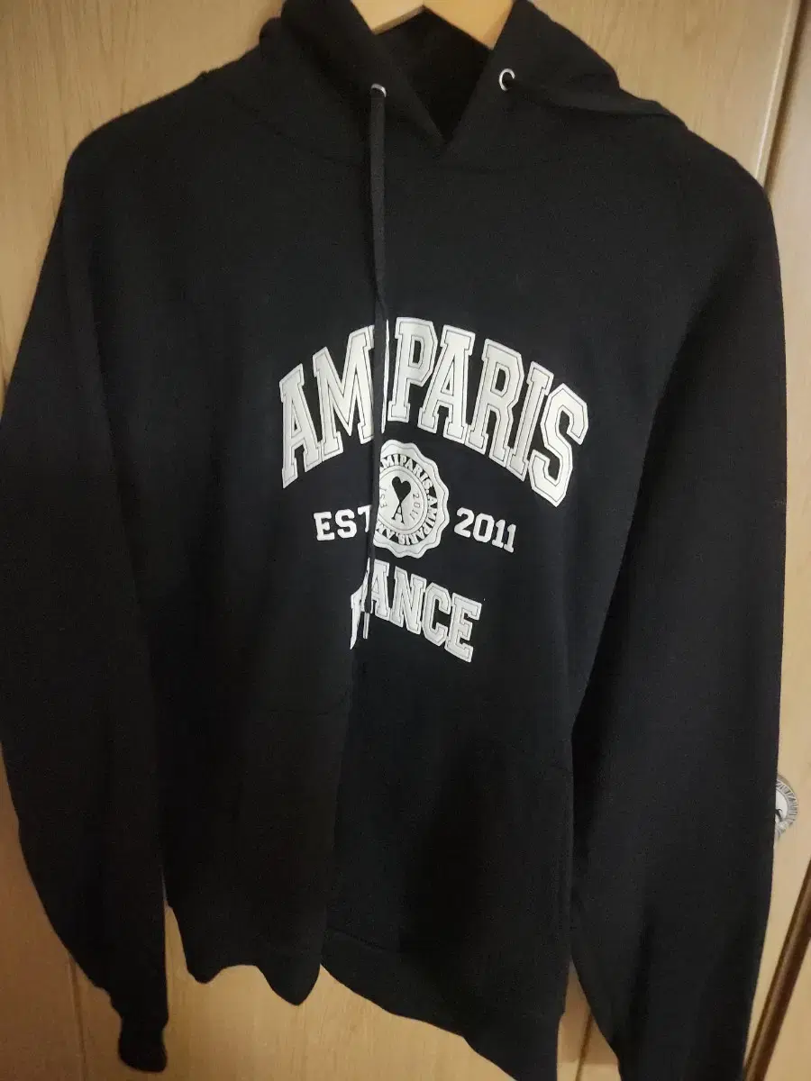 Ami Paris France Hooded Sweatshirt Black L