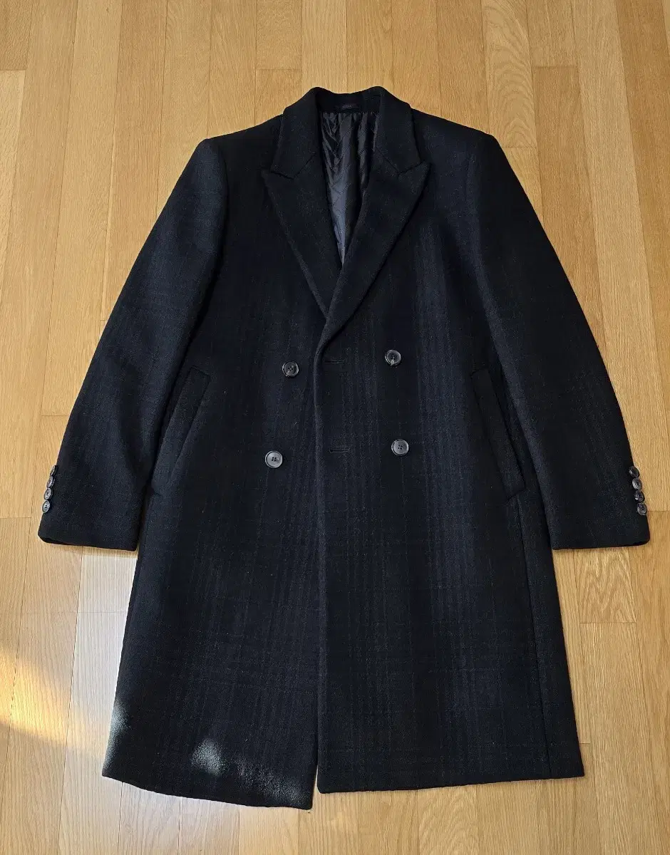 Direct Phone Banking Only) JIA Check Pattern Double Coat(Black) 10