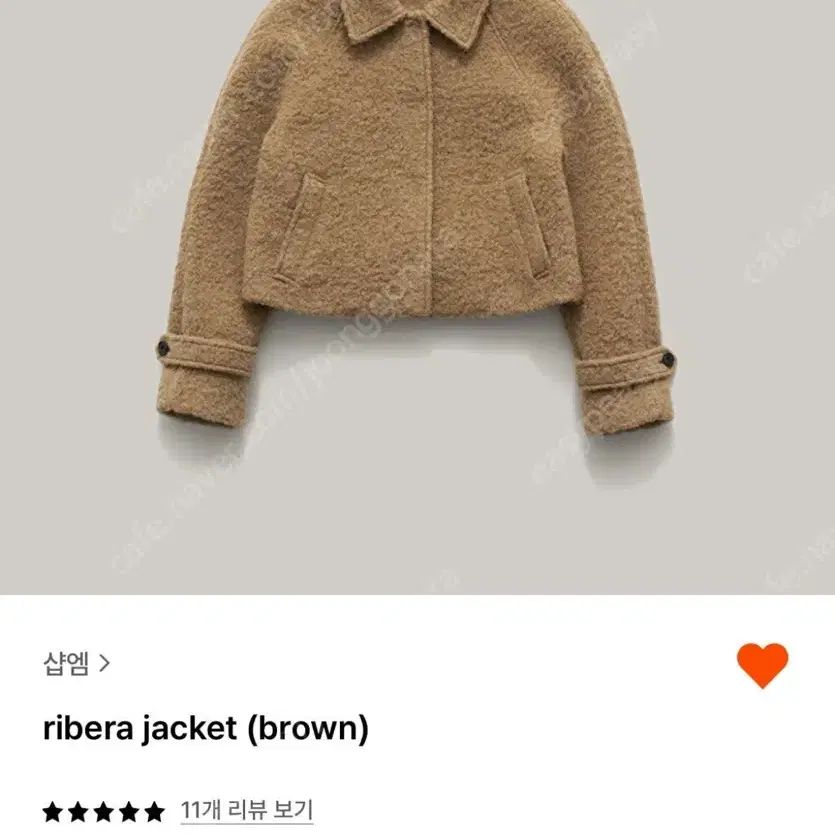 샵엠 ribera jacket 34사이즈(S) brown 리베라 자켓