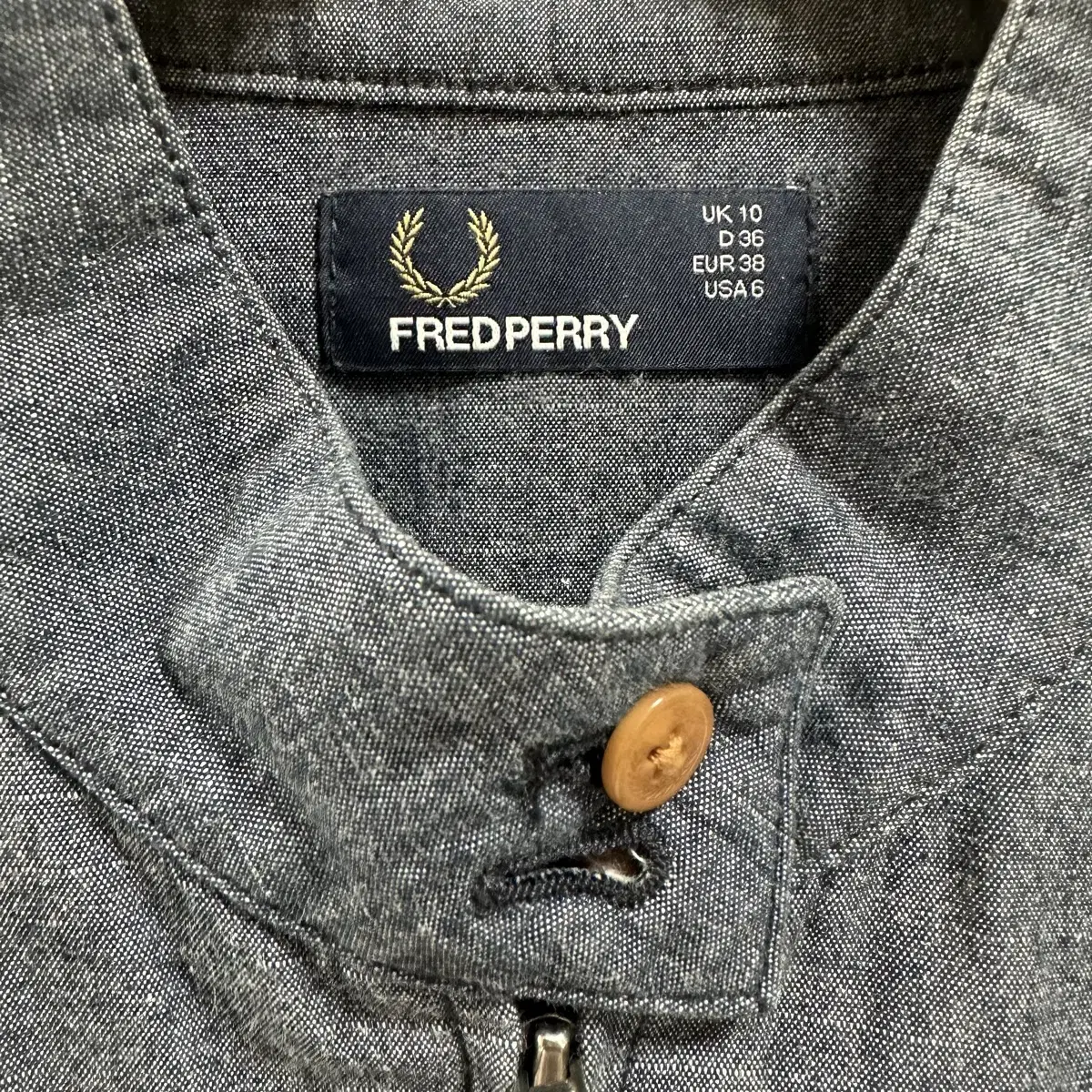 프레드페리 자켓 봄버 데님 fredperry