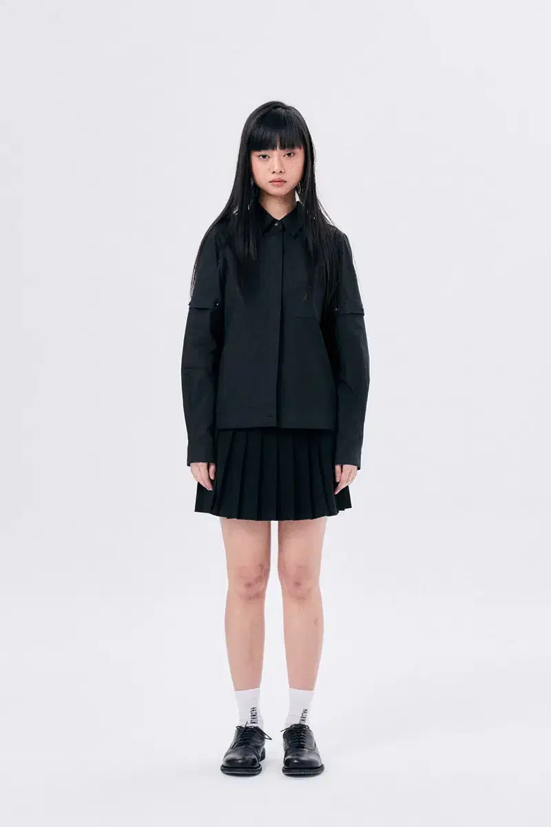 [4] Halonium Shirt Jacket Black