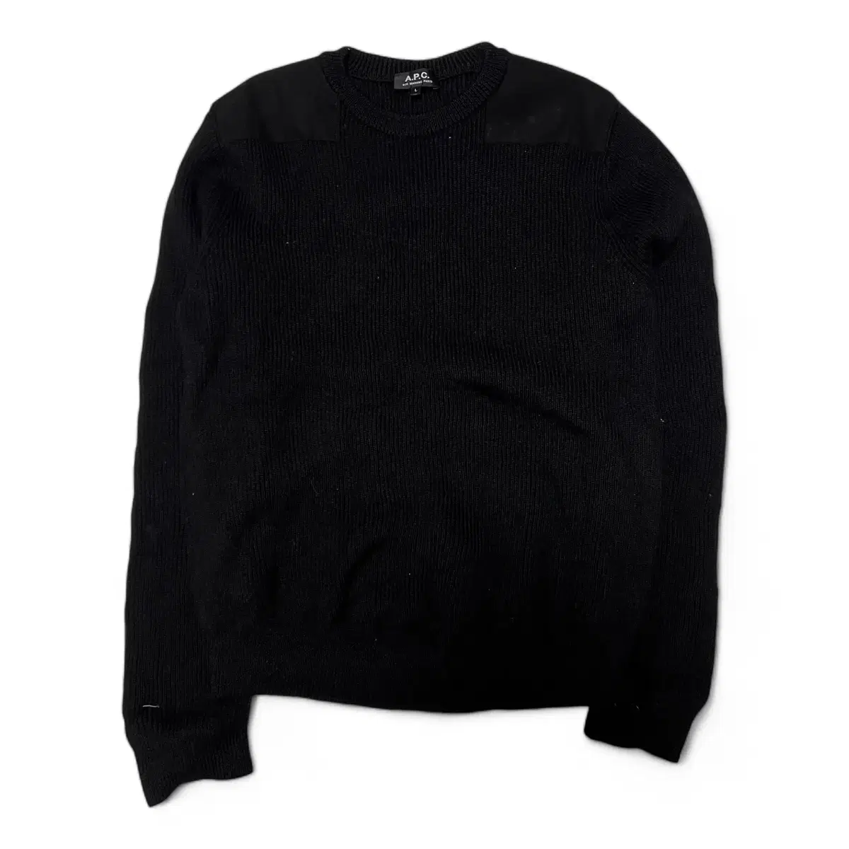 APC Apache Black Round Wool Knit (L)