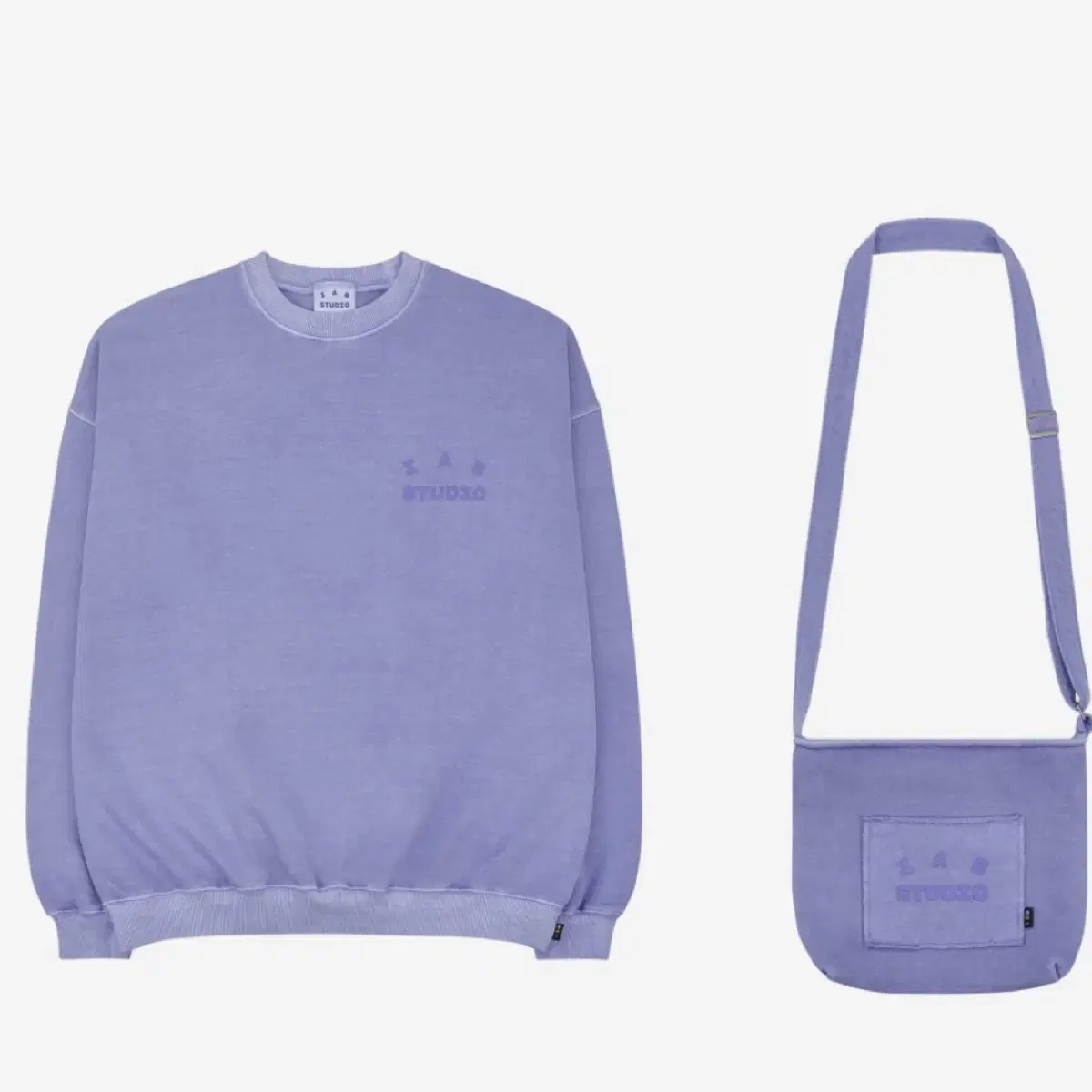 iApp Studio Pigment Sweatshirt & Mini Bag Lavender