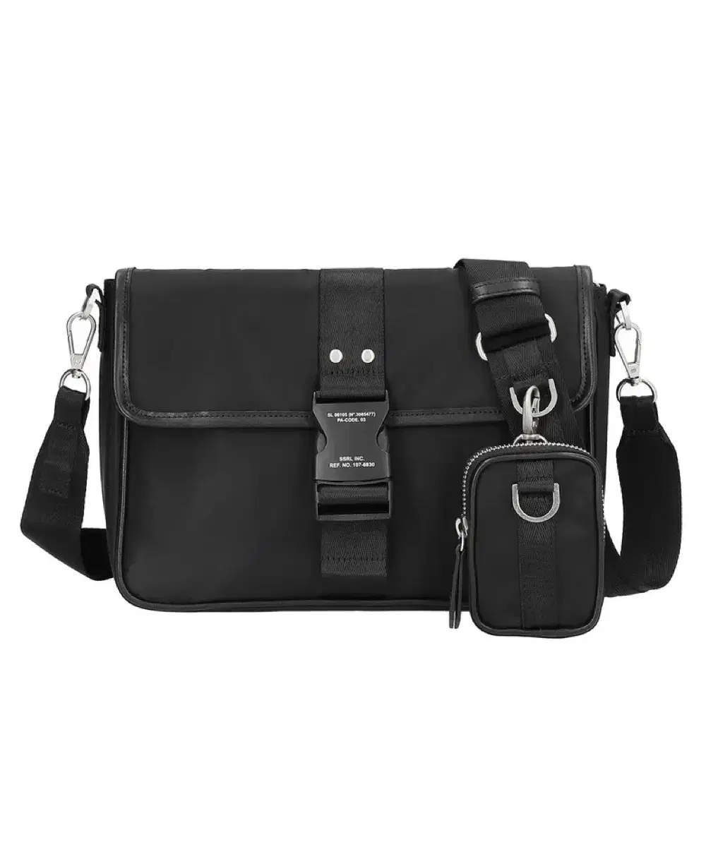 brevity flap buckle bag / black