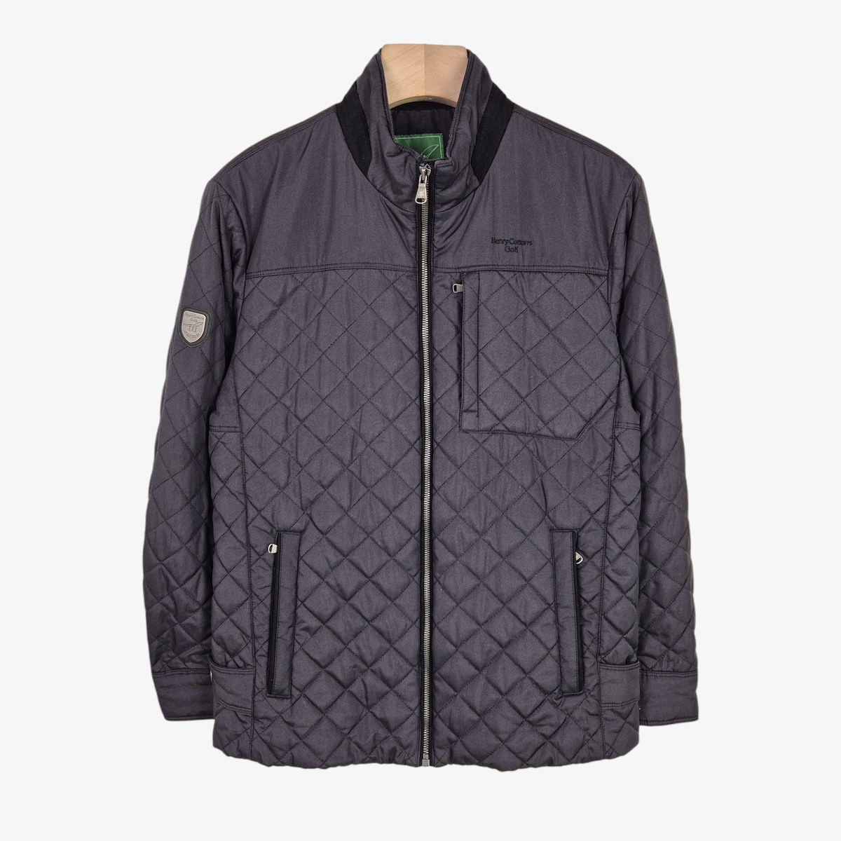 [100] Henry Cotton Golf Charcoal Quilted Jacket