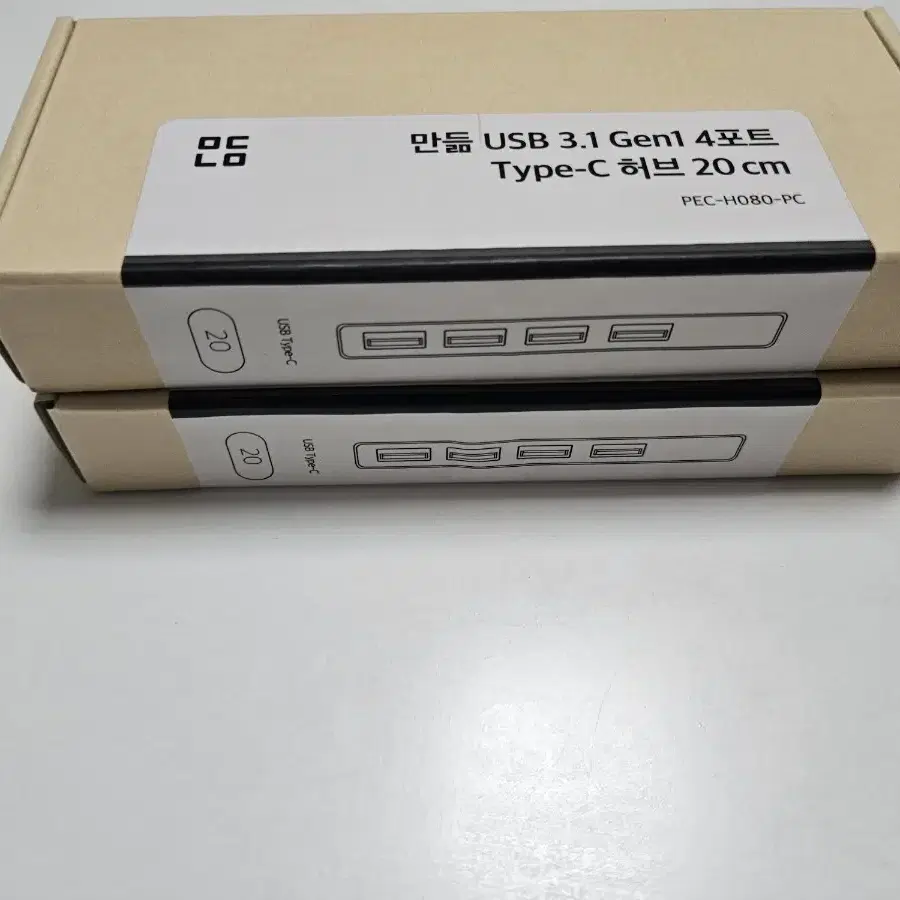 만듦 4포트 USB 3.1 Gen1 허브 Type-C 20cm PEC-H