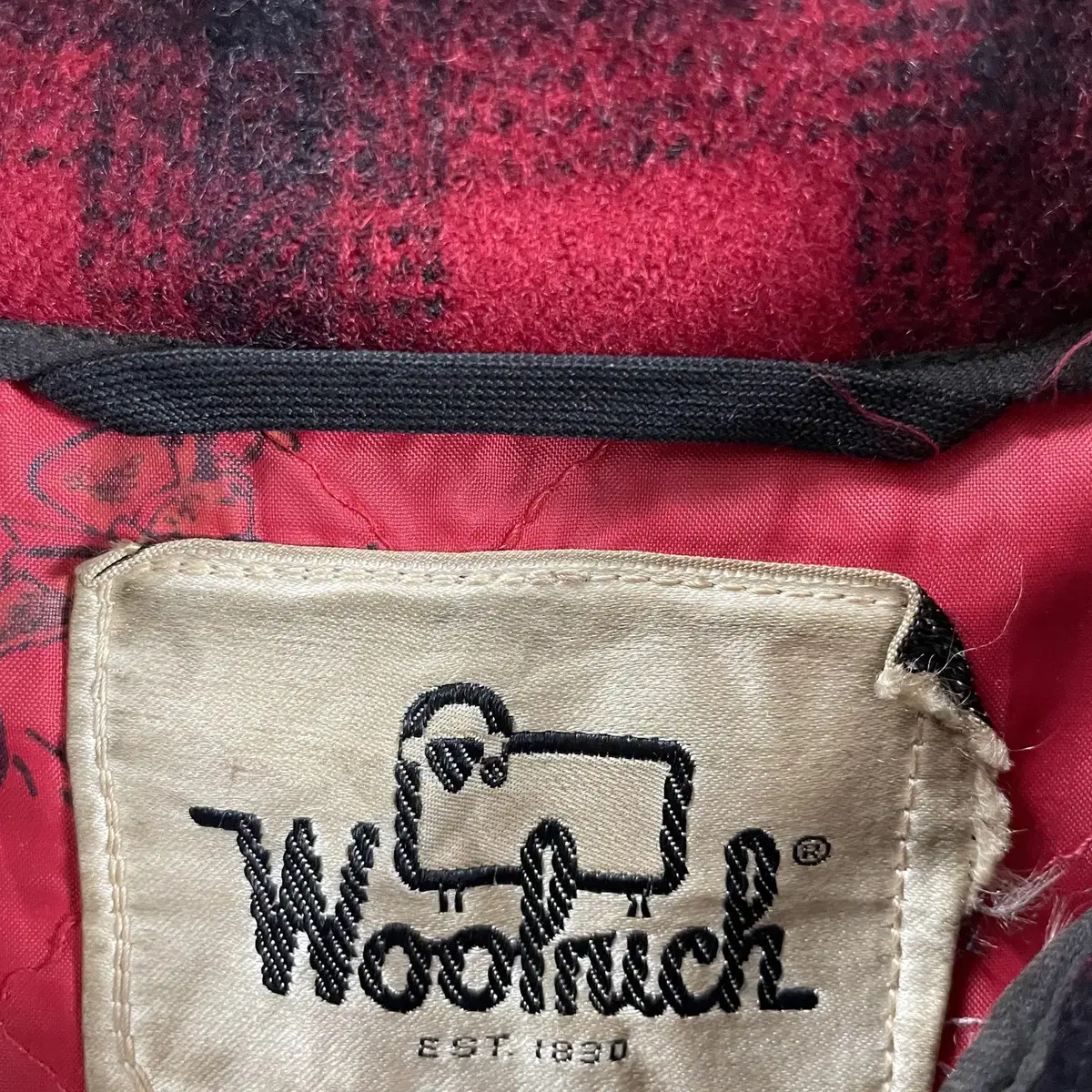 Woolrich 울리치 버팔로 체크 크루저 코트 44