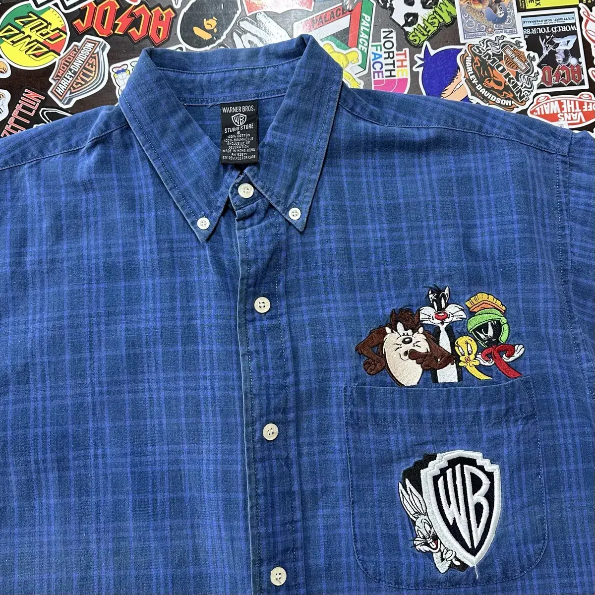 90s Looney Tunes Check Shirt S