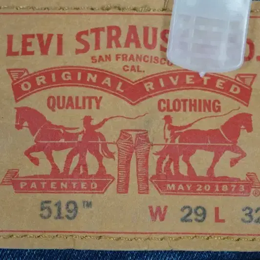 <b>LEVI STRAUSS</b> 코튼 폴리에스터 폴리우레탄 청바지