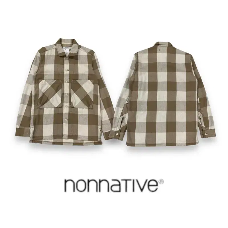 Non-native two-pocket check jacket S03960