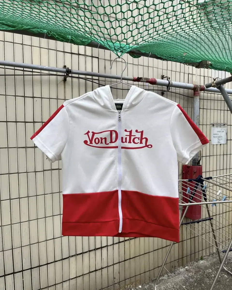 본더치 후드 반팔 져지 Von Dutch